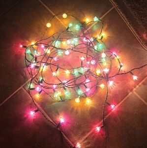 Vintage Working Tulip Flower Reflector Lights Only Assorted Colors 154 Count